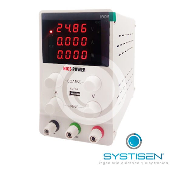 Fuente de voltaje regulado 30 Vdc – 5 Amp