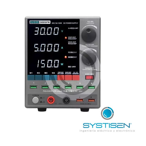 Fuente de voltaje regulado SUGON  30VDC – 5AMP
