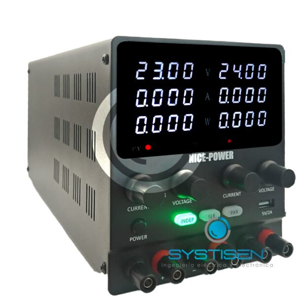 Fuente de voltaje regulado doble canal 30 VDC – 10AMP/20AMP